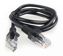 Патч-корд CCA light UTP Гарнизон кат.5e, 1м, литой, многожильный (чёрный) | код PC-UTP-5e-1-BK | Гарнизон