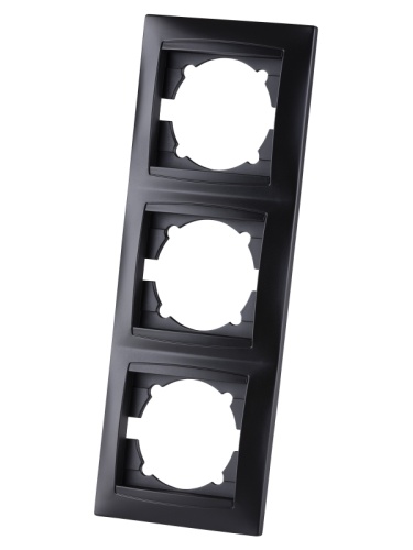Рамка 3-х постовая вертикальная графит Лама TDM | код SQ1815-0634 | TDM