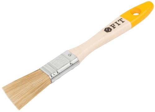Кисть флейцевая "Стандарт-Плюс" натур. светлая щетина деревянная ручка 3/4дюйм (19мм) FIT 01042 фото 2