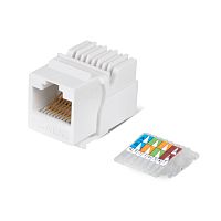 Cabeus KJ-RJ45-Cat.6-Toolless Вставка Keystone Jack RJ-45(8P8C), категория 6, без инструмента Toolless, белая | код 7959c | Cabeus