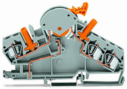 Клемма 0.2-6мм тестовая с размыкателем | код 282-870 | WAGO