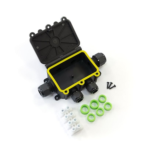 Коробка распределительная с откидной крышкой 6-вводная IP68 ПА66 40А 450В d3,5-12 мм 131х95х37 | код PR08.13155 | Промрукав фото 2 Коробка распределительная с откидной крышкой 6-вводная IP68 ПА66 40А 450В d3,5-12 мм 131х95х37 | код PR08.13155 | Промрукав фото 2