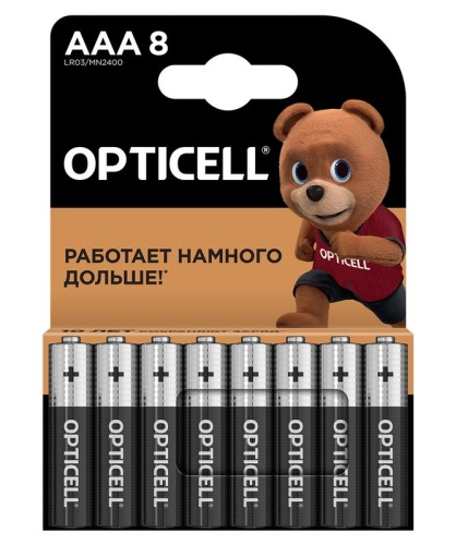 Элемент питания алкалиновый AAA/LR03 (блист. 8шт) Basic | код 5051009 | Opticell Элемент питания алкалиновый AAA/LR03 (блист. 8шт) Basic | код 5051009 | Opticell