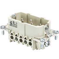 Вилочная контактная вставка REVOS, Size 10, винтовая фиксация, 3 силовых контакта / 2 сигнальных контакта + PE, 400/690 V, 16 A, материал контактов: медный сплав, покрытие контактов: олово | код 70.410.0340.0 | Wieland