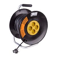 Удлинитель силовой на катушке 4 гнезда с/з 20 м 3х1,5 мм кв OPTIMA PROCONNECT | код 11-7608 | PROCONNECT