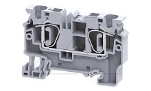 Клемма проходная CX6 /8x62,1mm, пружинная, 2 присоед., 6mm2, 41A, 1000V, серая | код CX6 | Connectwell