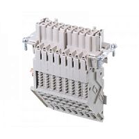 Розеточный клемный адаптер REVOS, Size 16, винтовая фиксация, заземление слева, длинное исполенение (6 полей для маркировки), 16 полюсов + РЕ, 500 V, 16 A, материал контактов: медный сплав, покрытие контактов: олово | код 70.100.1653.3 | Wi