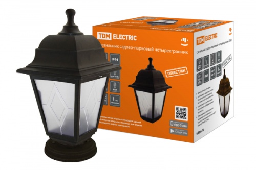 Светильник садово-парковый НТУ 04-60-001 четырехгр., напольный, пластик, расс.пластик, черный TDM | код SQ0330-0768 | TDM Светильник садово-парковый НТУ 04-60-001 четырехгр., напольный, пластик, расс.пластик, черный TDM | код SQ0330-0768 | TDM