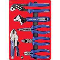 Набор пассатижей и бокорезов ложемент 6 предметов | код 404080 | Мастак