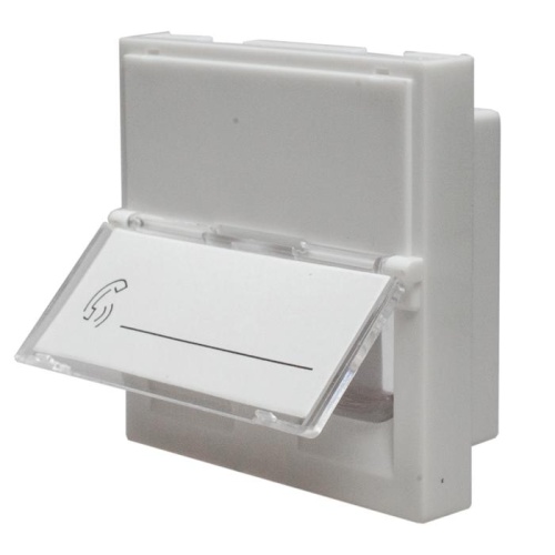 Панель лицевая 2 порта 45х45 Keystone шторки, откидное маркировочное окно | код 10-0302 | SUPRLAN