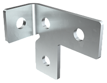 Пластина T-образная с прав. отгиб. под 90град. HDZ IEK | код CPL10-TRO-90-HDZ | IEK