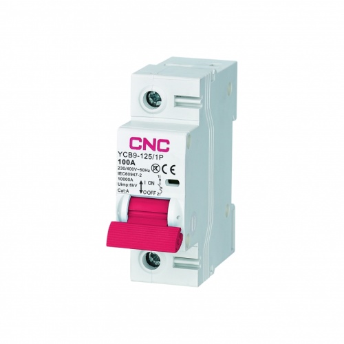 Модульный автоматический выключатель YCB9-125 125А 1P 10кА C | код A030678 | CNC Модульный автоматический выключатель YCB9-125 125А 1P 10кА C | код A030678 | CNC