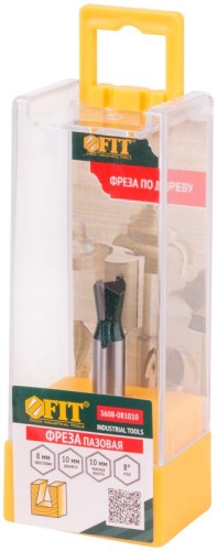 Фреза пазовая ''Ласточкин хвост'' DxHxL=10х10х50.5 мм | код 3608-081010 | FIT фото 3