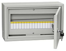 Распределительный шкаф ЩРН, 18 мод., IP31, навесной, сталь, с клеммами | код. MKM14-N-18-31-Z | IEK
