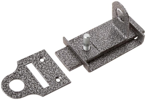 Засов накладной с проушинами серебр. 66676 Засов накладной с проушинами серебр. 66676