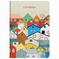 Тетрадь 40 л. в клетку обложка SoftTouch, бежевая бумага 70 г/м2, сшивка, А5 (147х210 мм), УЮТНЫЙ ГОРОД, BRAUBERG, 403787 | код 403787 | BRAUBERG