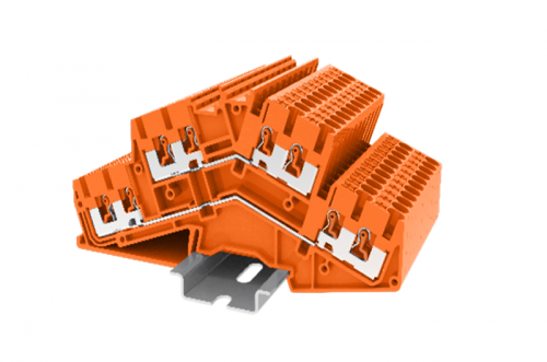 TPDS2.5-4-OG Клемма TP 2-2 проходная 2-уровневая угловая, сеч.2.5мм2, оранж., шт | код TPDS2.5-4-OG | SUPU TPDS2.5-4-OG Клемма TP 2-2 проходная 2-уровневая угловая, сеч.2.5мм2, оранж., шт | код TPDS2.5-4-OG | SUPU