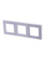 Рамка ABB Levit 3 поста жемчуг / ледяной 3901H-A05030 68W | код 2CHH015030A6068 | ABB