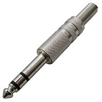 Разъём аудио SZC-0057/6.3 мм stereo, чёрный | код 107401 | SZC