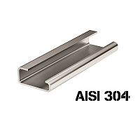 Дин-рейка из нержавеющей стали, с насечкой G1, 32х15мм. | код 02120SS | DKC