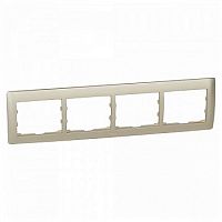 Рамка 4 поста GALEA LIFE DIY, горизонтальная, титан | код. 696874 | Legrand