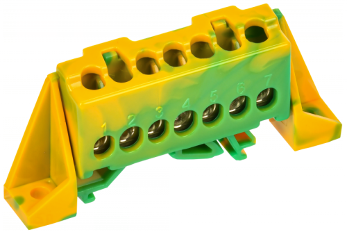 TEKFOR Шина PE земля в комб. изол. Стойка 6х9-7-ЖЗ IEK | код TF-NN10-07-DP-K52 | IEK TEKFOR Шина PE земля в комб. изол. Стойка 6х9-7-ЖЗ IEK | код TF-NN10-07-DP-K52 | IEK