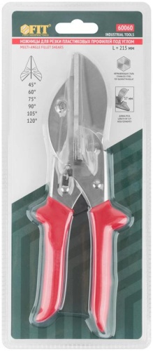 Ножницы для резки пластиковых профилей под углом с наковальней 215мм FIT 60060 фото 3