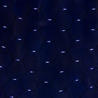 Гирлянда Сеть, LED диоды, 2х2м., (288 диодов), черный провод каучук, белые/синие диоды, с контроллером NEON-NIGHT | код 216-112 | NEON-NIGHT