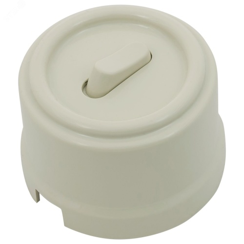 Выключатель 1-кл., пластик, цвет Слоновая кость (клавишный) | код B1-220-211 | Bironi