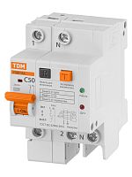 УЗДП с авт. выкл. 1P+N 50А 6кА х-ка С TDM | код SQ0227-0007 | TDM