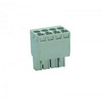 Розеточный разъем, прямой, на кабель, шаг 5 мм, 4 полюса, номинальное сечение: 2,5 мм кв., пружинная фиксация провода, 400V, 12А, без маркировки, цвет: серый, серия 8113 BFK | код 25.920.3453.0 | Wieland