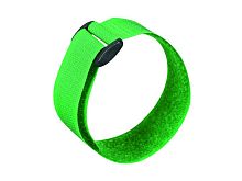 Хомуты-липучки с пластиковой пряжкой 25?450 зеленая HLT | код 084-07-375 | HLT