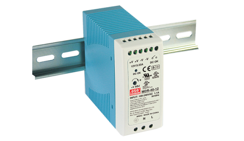 Источник питания AC-DC, 60Вт, вход 85…264V AC, 47…63Гц /120…370В DC, выход 24В/0…2,5A, рег. вых=0...+20%Uном, изоляция 3000В AC, в кожухе на DIN-рейку 40х90х100мм, -20…+70С | код MDR-60-24 | MeanWell