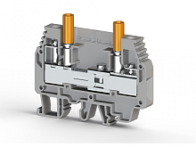 375 602, Клеммник измерительный с 2-мя тест.разъемами, 6мм.кв., (бежевый), WGO3 | код 0.0.0.3.75602 | KLEMSAN
