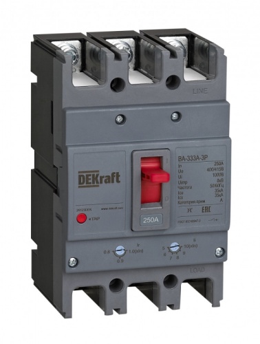 Сил. авт. выкл. 3P 160A 35кА ВА-333А | код 28121DEK | DEKraft Сил. авт. выкл. 3P 160A 35кА ВА-333А | код 28121DEK | DEKraft