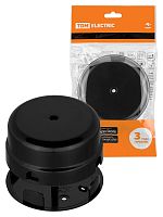 Коробка распаячная D90х43 мм инд. штрихкод черная «Виви» TDM | код SQ1820-1229 | TDM