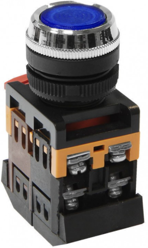 Кнопка ABLFS-22 с подсветкой NO+NC 230В IP40 синий HLT | код 085-07-025 | HLT