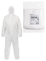 Комбинезон защитный одноразовый Каспер Р40, на молнии, 40 г/м2, белый, разм. 52-54/182-188, TDM | код SQ1016-0322 | TDM