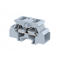 Миниклемма проходная пружинная 2,5 мм2, монтаж на панель, серая SQP2.5P4-GREY | код 2402230000 | Elmex