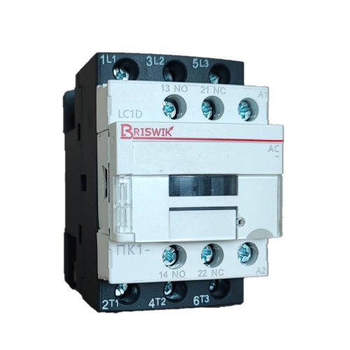 Контактор Briswik ПК1-00611440LC1D 6А 440V/AC 1НО/1НЗ | код LC1D00611R7.BR | Briswik Контактор Briswik ПК1-00611440LC1D 6А 440V/AC 1НО/1НЗ | код LC1D00611R7.BR | Briswik