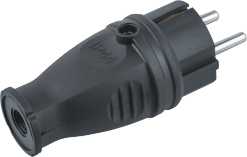 Вилка прямая 61 368 NCA-PLR02-16A-E-IP44-BL с заземл. каучук черн. Navigator 61368 фото 3