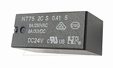 Реле NT75 2C S 0.41 5 8 DC24V, 8А(277VAC/30VDC), 2CO, AgSnO2, 24VDC, растр 5mm, IP67 | код NT752CS0.4158DC24V | Forward Relay