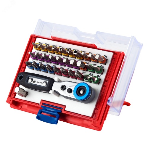 Набор вставок ''бит'' 1/4' TORX HEX PZ PH SLOT 33 предмета | код 058-10033C | Мастак Набор вставок ''бит'' 1/4' TORX HEX PZ PH SLOT 33 предмета | код 058-10033C | Мастак