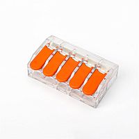 PCT-615 Клемма универ. строит.-монтаж. с рычаж. 5-проводная 0.5-6мм2 (аналог 221-615), шт | код PCT-615 | SUPU