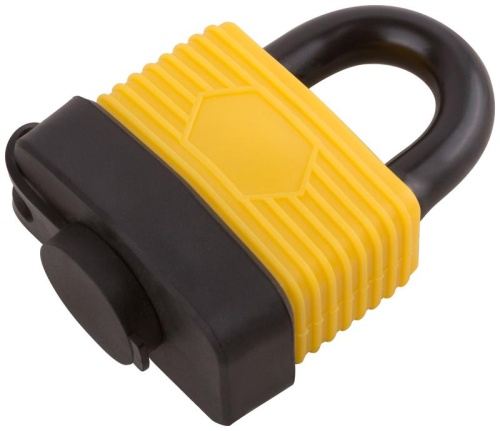 Замок навесной всепогодный 50х36мм стальная дужка 9мм FIT 67192 фото 2