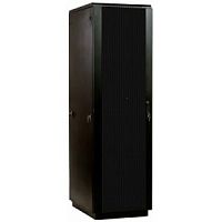 Шкаф телекоммуникационный напольный ЭКОНОМ 48U (600 ? 1000) дверь перфорированная 2 шт., цвет черный | код ШТК-Э-48.6.10-44АА-9005 | ЦМО