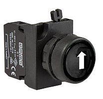 Кнопка круглая без фиксации вертикальная стрелка, черная (1НО), CP100DHOD | код CP100DHOD | EMAS