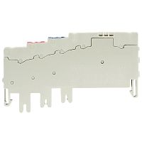 Клемма для подключения датчиков, +/-/сигнал (LED), тип фиксации провода: пружинный, номинальное сечение: 1,5 мм кв., 10A, 24V, ширина: 5 мм, цвет: серый, тип монтажа: на поддон для клем KOI | код 37.702.8453.0 | Wieland