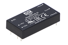 Источник питания DC-DC, 20Вт, вход 8,5…160В DC, потребление без/под нагр. 8мА/312мА, выход ±12В/±833мА, КПД 88%, ёмкостная нагр. макс. 2x820мкф, изоляция 3000В AC, в корпусе 50,8х25,4х10,2мм, -40…+95С | код RDDW20UW-12 | MeanWell
