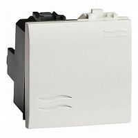 Выключатель 1-клавишный кнопочный BRAVA, в кабель-канал монтаж, белый | код. 76022B | DKC